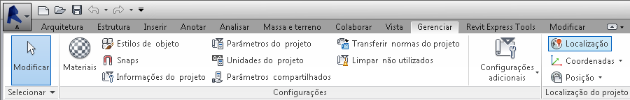 Como configurar a localização real do projeto